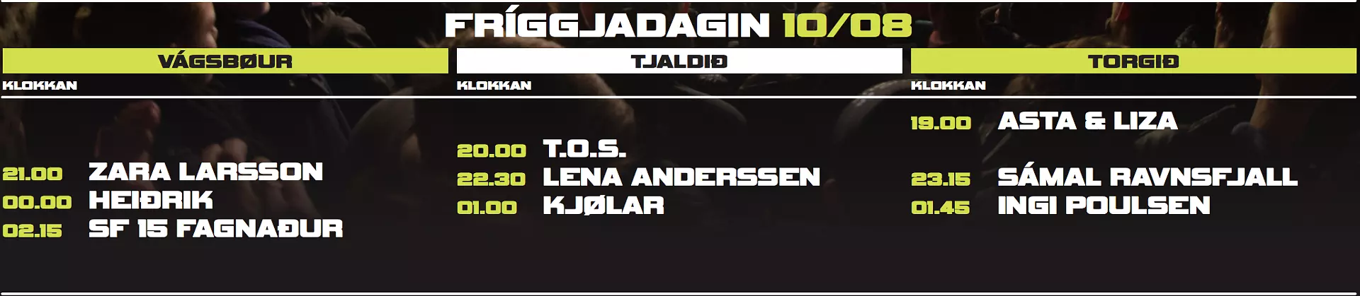 Skráin í kvøld
