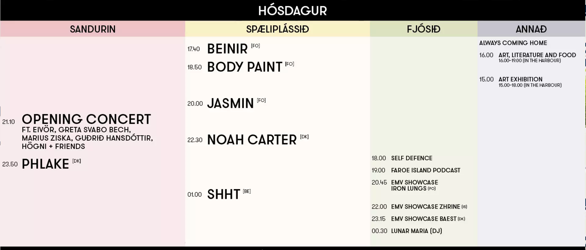 Skráin Hósdag