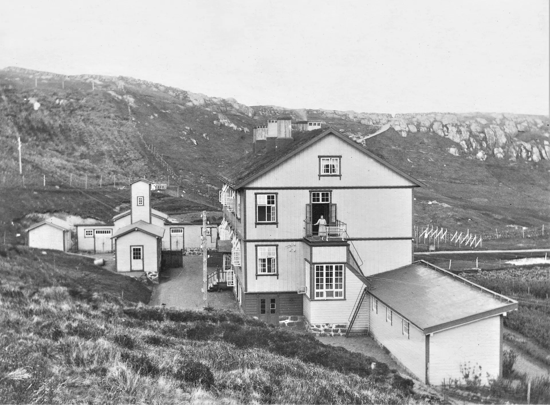 Hetta er óivað Sanatoriið í Hoydølum um ta tíðina, Fjallheim var sjúklingur har. Mynd: Fjallheim