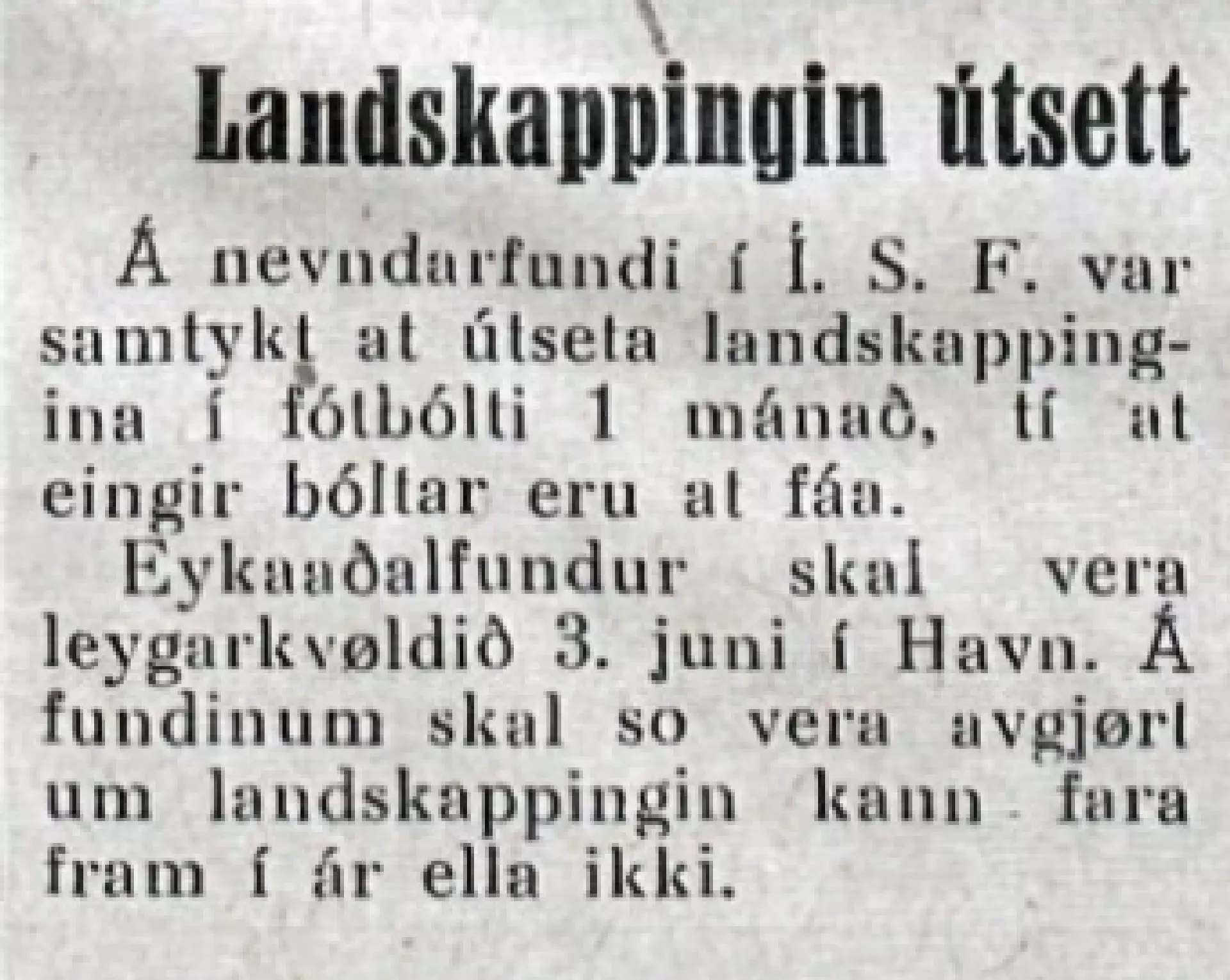 Ongin landskapping árið 1944