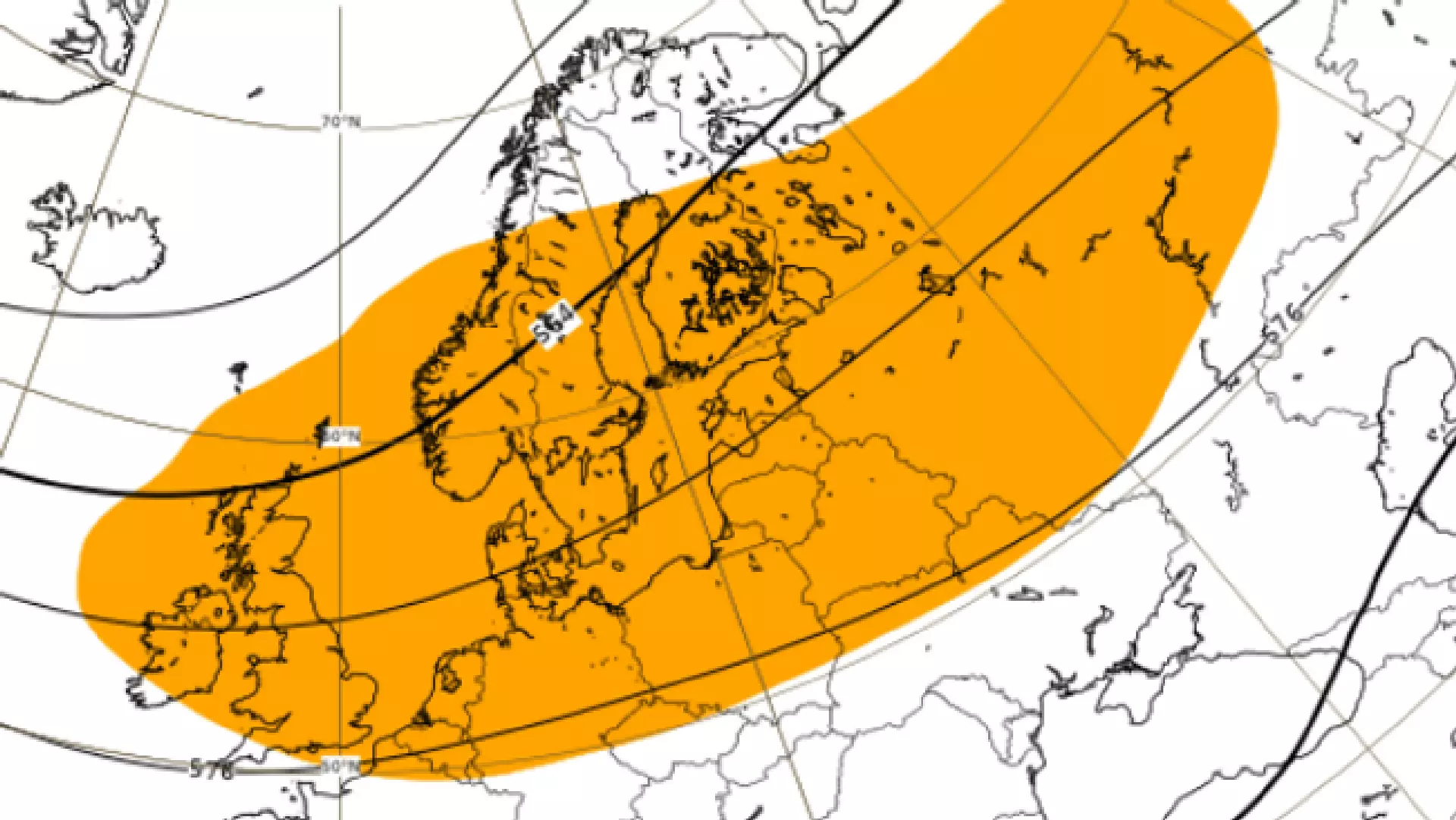 Veðurkortið hjá ECMWF fyri tíðarskeiðið 10. til 17. Juli vísir, at lufttrýstið høgt í Norðurevropa. Hátrýst seta vit í samband við gott veður. Síðan endan av mai í ár, hevur lufttrýstið verið høgt á leiðunum kring Føroyar, og veðrið verið óvanliga gott.