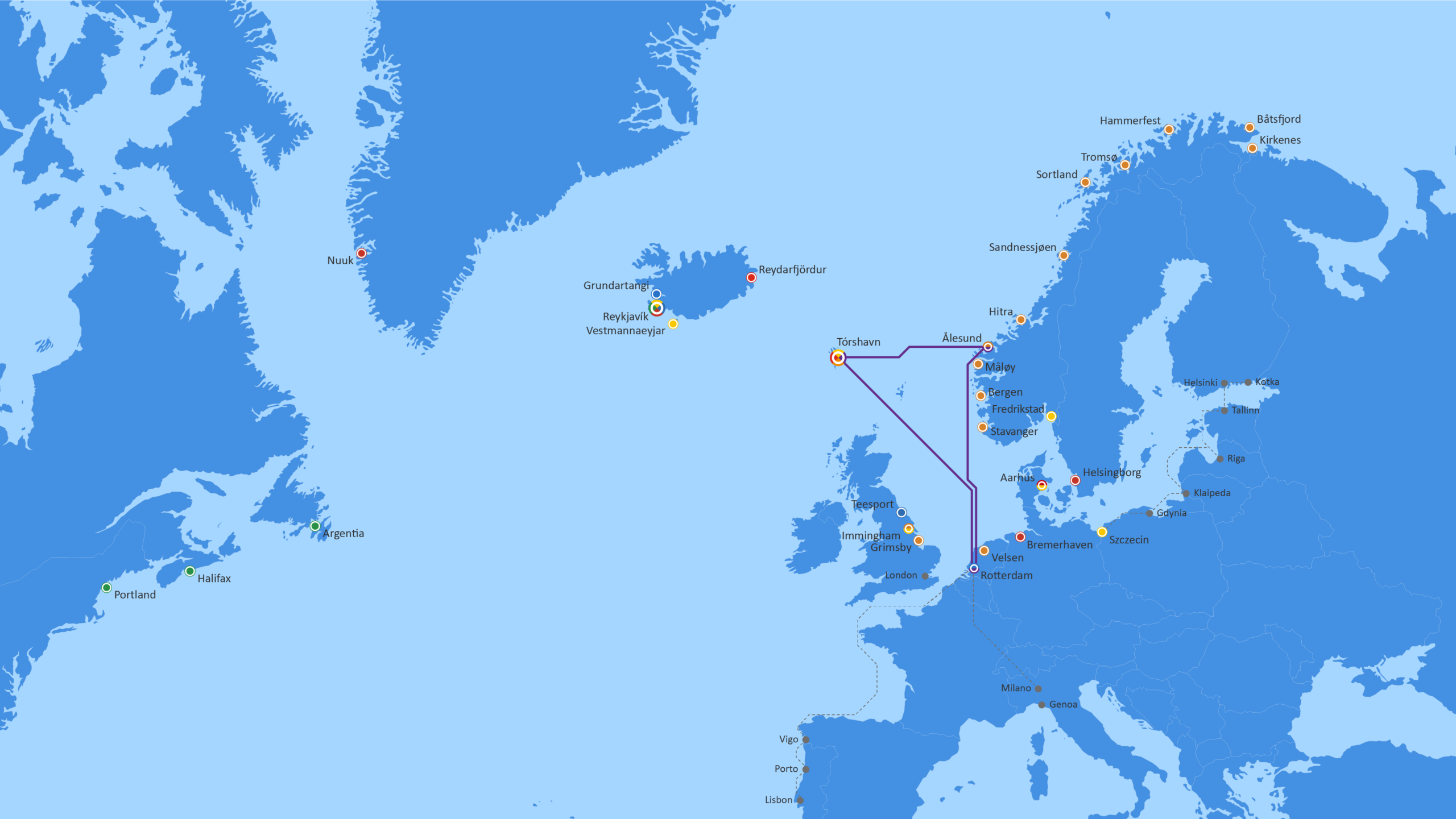 Faroe Ship við nýggjari beinleiðis rutu til meginlandið